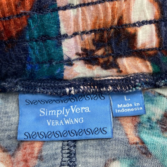 Vera Wang Simply Vera hi low skirt circle style multi print large - Picture 3 of 13